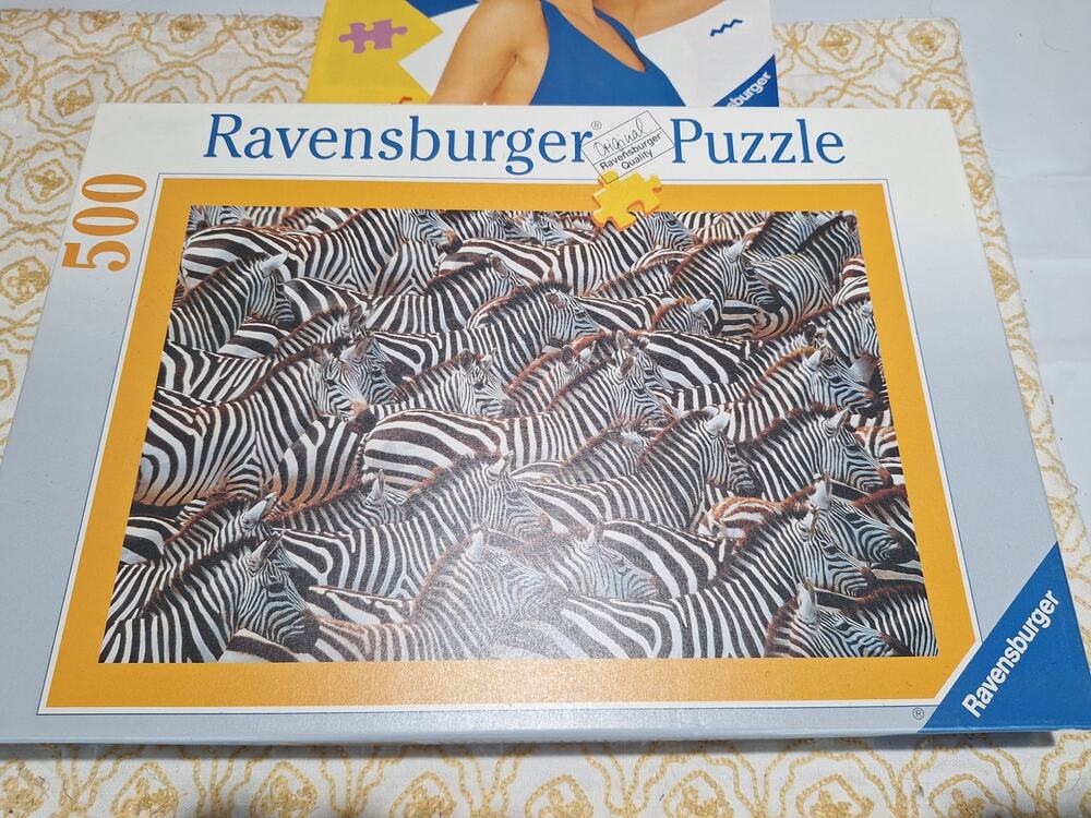 Vintage 1995 Ravensburger Zebra Crossing 500 Piece Puzzle No 14 128 9 Complete